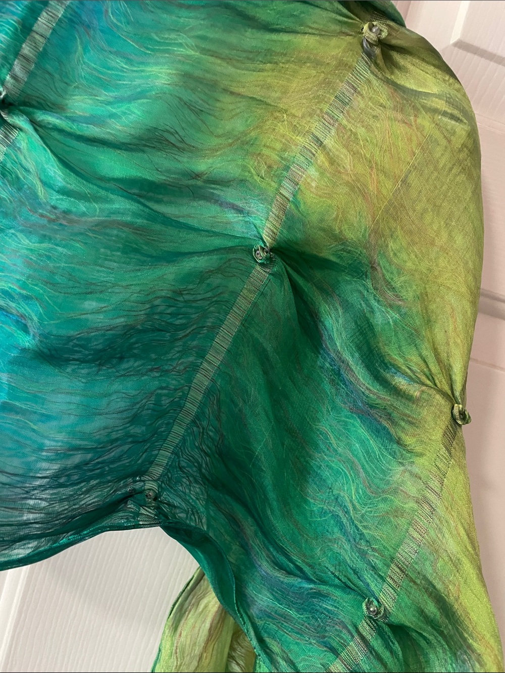VTG HANDMADE SILK SCARF - Picture 3 of 13